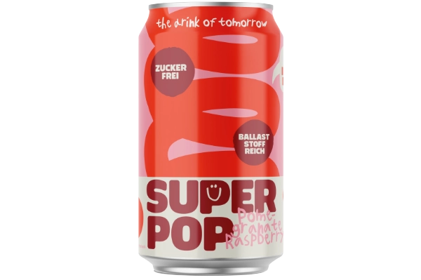 Super Pop - Pomegranate Raspberry 330ml Dose (DPG DE)